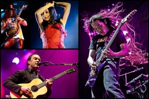 Among the photos appearing in the exhibit are (clockwise, from left) Slash, Lacey Sturm of Flyleaf, Herman Li of Dragonforce and Dave Matthews.