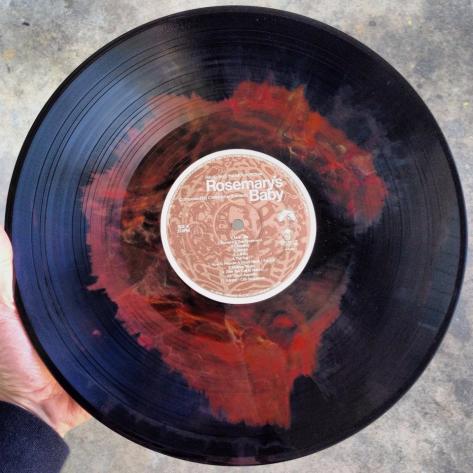 A limited batch of black and burgundy haze variants were randomly inserted into orders for the Waxwork Records release of Rosemary's Baby on vinyl.