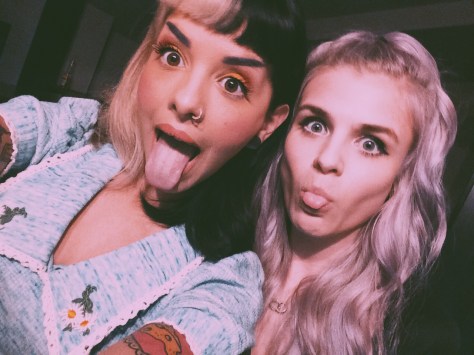 From left, The Voice’s Melanie Martinez and Sarah Barrios.