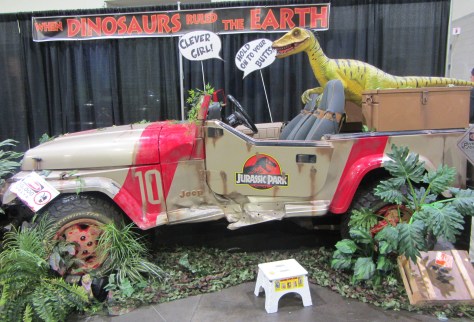 A display from "Jurassic Park."